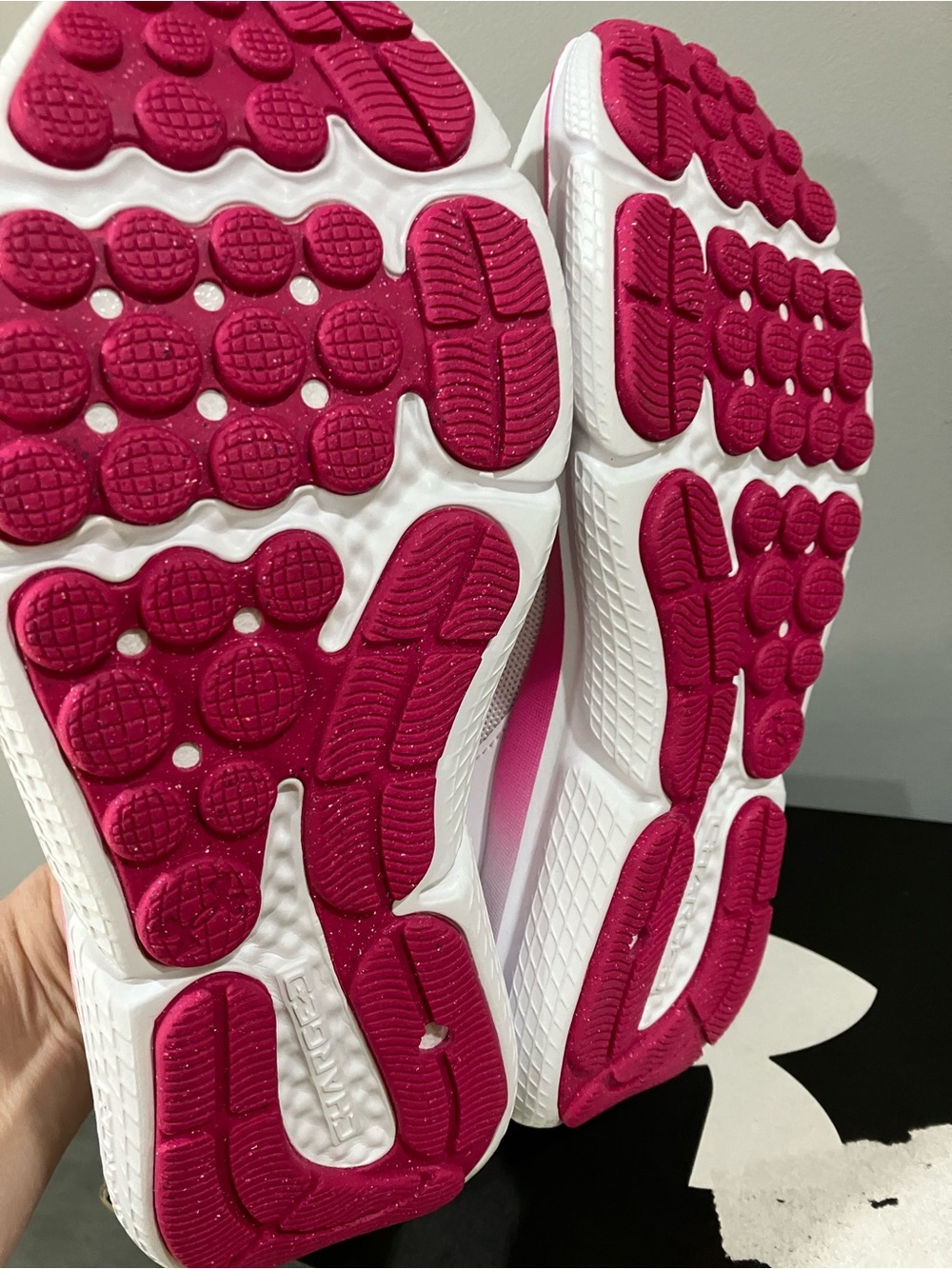 Under Armour White and Pink Women’s Athletic Sneakers - Picture 4 of 6
